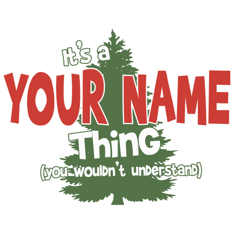 personalized Christmas Thing design