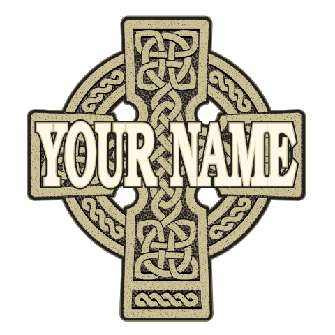 personalized Celtic Stone Cross design