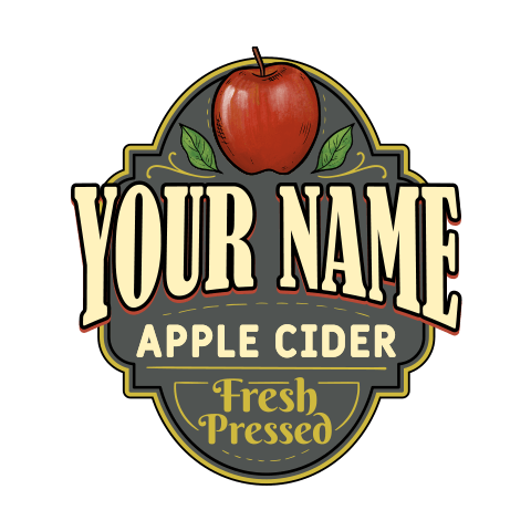 personalized Apple Cider design