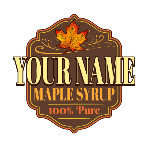 personalized Maple Syrup design