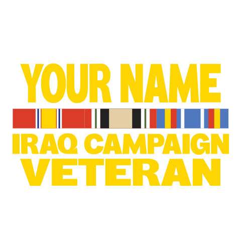 personalized Iraq Campaign Veteran design