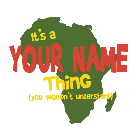 personalized African American Thing design