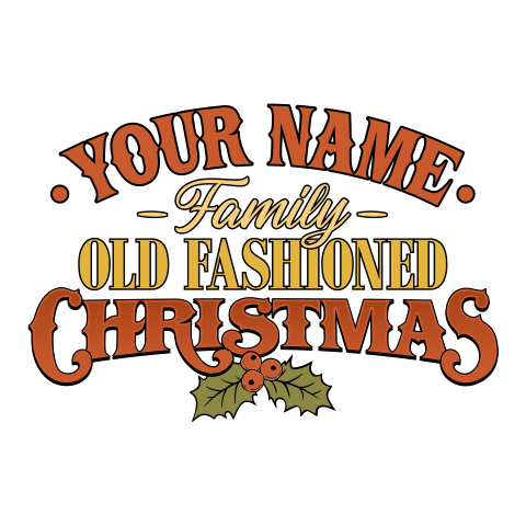 personalized Old Fashioned Christmas design