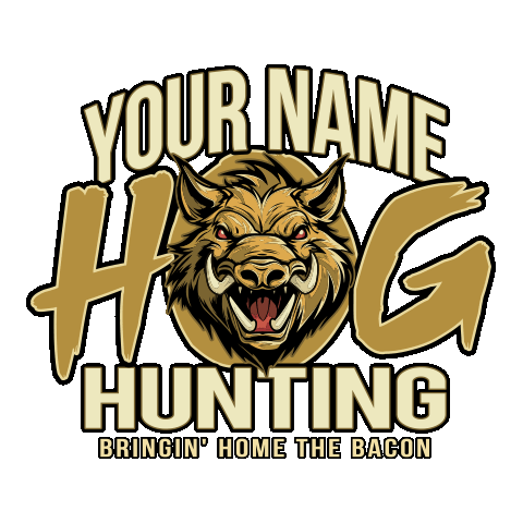 personalized Hog Hunting design