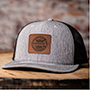 Garage Heathered Grey/Black Structured Trucker Hat with Patch ALT1 Thumbnail