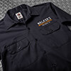 Motorcycle Service Black Embroidered Work Shirt ALT1 Thumbnail