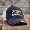 Captain Navy/White Embroidered Trucker Hat ALT1 Thumbnail