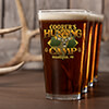 Deer Hunting Camp Clear Pint Glass - Color Printed (set of 4) ALT1 Thumbnail