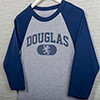 Scottish Varsity Sports Grey/Navy Adult Raglan 3/4 Sleeve T-Shirt ALT1 Thumbnail