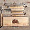 Grillmeister Natural Hevea Hardwood 10 Piece BBQ Set ALT1 Thumbnail