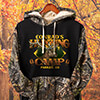 Elk Hunting Camp Black/SFG Camo Adult 2-Tone Camo Hooded Sweatshirt ALT1 Thumbnail