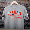 American Christmas Varsity Sports Grey Adult T-Shirt ALT1 Thumbnail