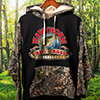 Big Bass Outfitters Black/SFG Camo Adult 2-Tone Camo Hooded Sweatshirt ALT1 Thumbnail