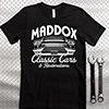 Classic Cars Black Adult Premium T-Shirt ALT1 Thumbnail