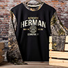 Authentic Brand Black/SFG Camo Adult 2-Tone Camo Long Sleeve T-Shirt ALT2 Thumbnail