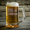 Can't Scare Me Clear Beer Mug - Engraved ALT1 Thumbnail