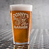 Hot Rod Garage BP Clear Pint Glass - Engraved (single) ALT1 Thumbnail