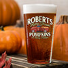 Pumpkins Clear Pint Glass - Color Printed (single) ALT1 Thumbnail