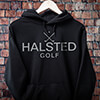 Golf Black Adult Hooded Sweatshirt ALT1 Thumbnail