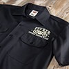 Vintage Motorcycles Black Embroidered Work Shirt ALT1 Thumbnail