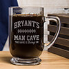 Football Man Cave Clear Coffee Mug - Engraved (single) ALT1 Thumbnail