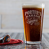 Classic Garage Clear Pint Glass - Engraved (single) ALT1 Thumbnail