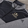 Antler Monogram Black Heather/Graphite Embroidered Adidas Quarter-Zip Pullover ALT1 Thumbnail