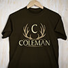 Antler Monogram Dark Chocolate Adult T-Shirt ALT1 Thumbnail