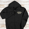 Welding Black Embroidered Zippered Hooded Sweatshirt ALT1 Thumbnail