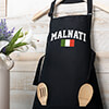 Italian Flag Varsity Black Apron ALT1 Thumbnail