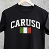 Italian Flag Varsity Black Adult T-Shirt ALT1 Thumbnail