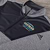 Livin' The Dream Lake House Black Heather/Graphite Embroidered Adidas Quarter-Zip Pullover ALT1 Thumbnail