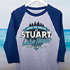 Livin' The Dream Lake House Sports Grey/Navy Adult Raglan 3/4 Sleeve T-Shirt ALT1 Thumbnail