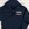 Farmstead Navy Embroidered Zippered Hooded Sweatshirt ALT1 Thumbnail