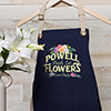 Fresh Cut Flowers Black/Stone Canvas Work Apron ALT1 Thumbnail