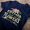 Fresh Cut Flowers Navy Adult Ladies Fitted T-Shirt ALT1 Thumbnail