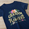 Fresh Cut Flowers Navy Adult Ladies Fitted T-Shirt ALT2 Thumbnail