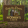 Livin' The Dream Cabin NA Tin Sign 16 x 12.5 ALT1 Thumbnail