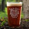 Livin' The Dream Cabin Clear Pint Glass - Engraved (single) ALT1 Thumbnail