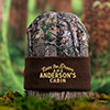 Livin' The Dream Cabin Brown/Camo Embroidered 2-Tone Camo Cuffed Beanie ALT1 Thumbnail