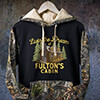 Livin' The Dream Cabin Black/SFG Camo Adult 2-Tone Camo Hooded Sweatshirt ALT1 Thumbnail