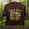 Livin' The Dream Cabin Dark Chocolate Adult T-Shirt ALT1 Thumbnail