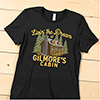 Livin' The Dream Cabin Black Adult Ladies Premium T-Shirt ALT1 Thumbnail