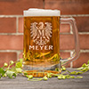 German Monogram Clear Beer Mug - Engraved ALT1 Thumbnail