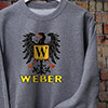 German Monogram Dark Heather Adult Sweatshirt ALT1 Thumbnail