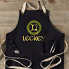 Celtic Wreath Monogram Black/Stone Canvas Work Apron ALT1 Thumbnail