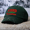 Country Christmas Forest Green Embroidered Hat ALT1 Thumbnail