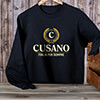 Italian Monogram Black Adult Sweatshirt ALT1 Thumbnail