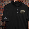 Bourbon Whiskey Black Embroidered Adidas Polo Shirt ALT1 Thumbnail