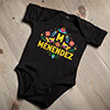 Hispanic Monogram Black Baby Bodysuit ALT1 Thumbnail